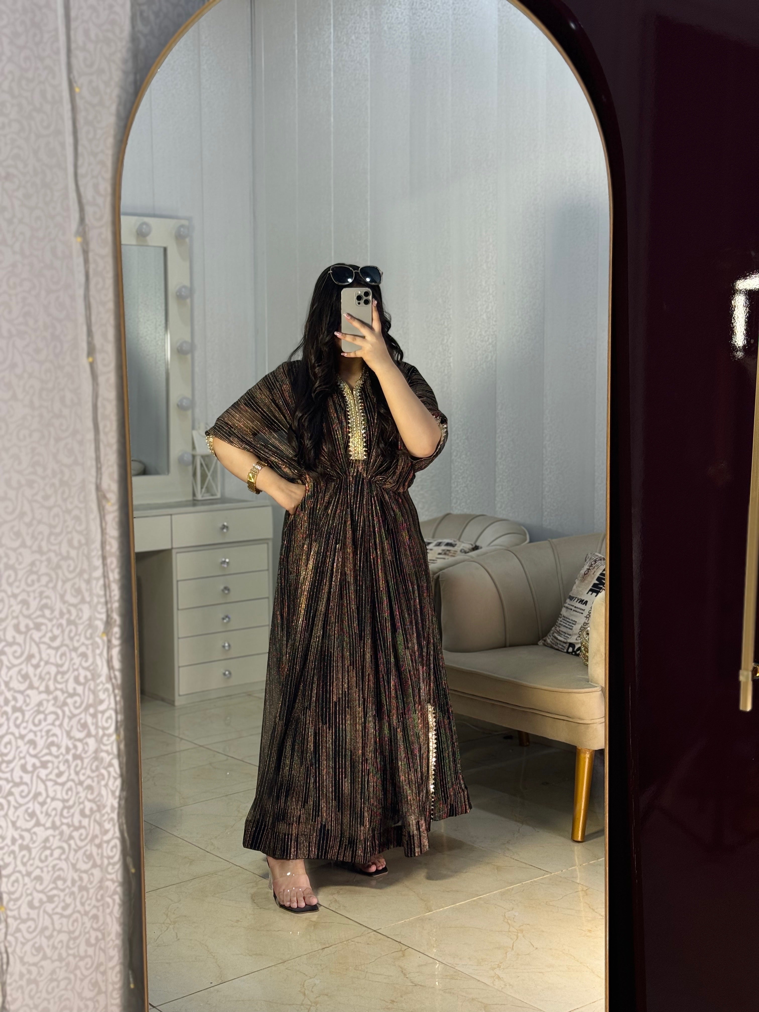 Embroidered Black Moonlight Kaftan