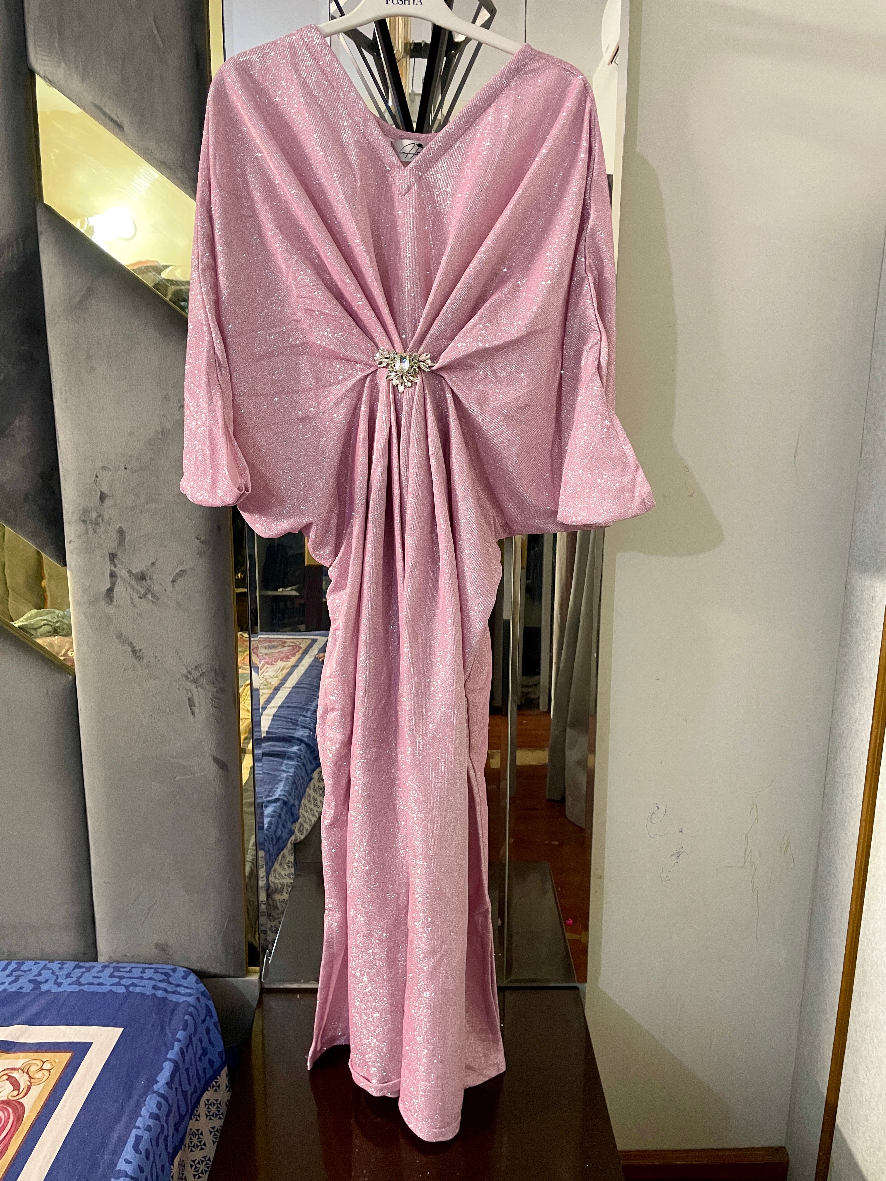 Pink Shimmer Moonlight Kaftan