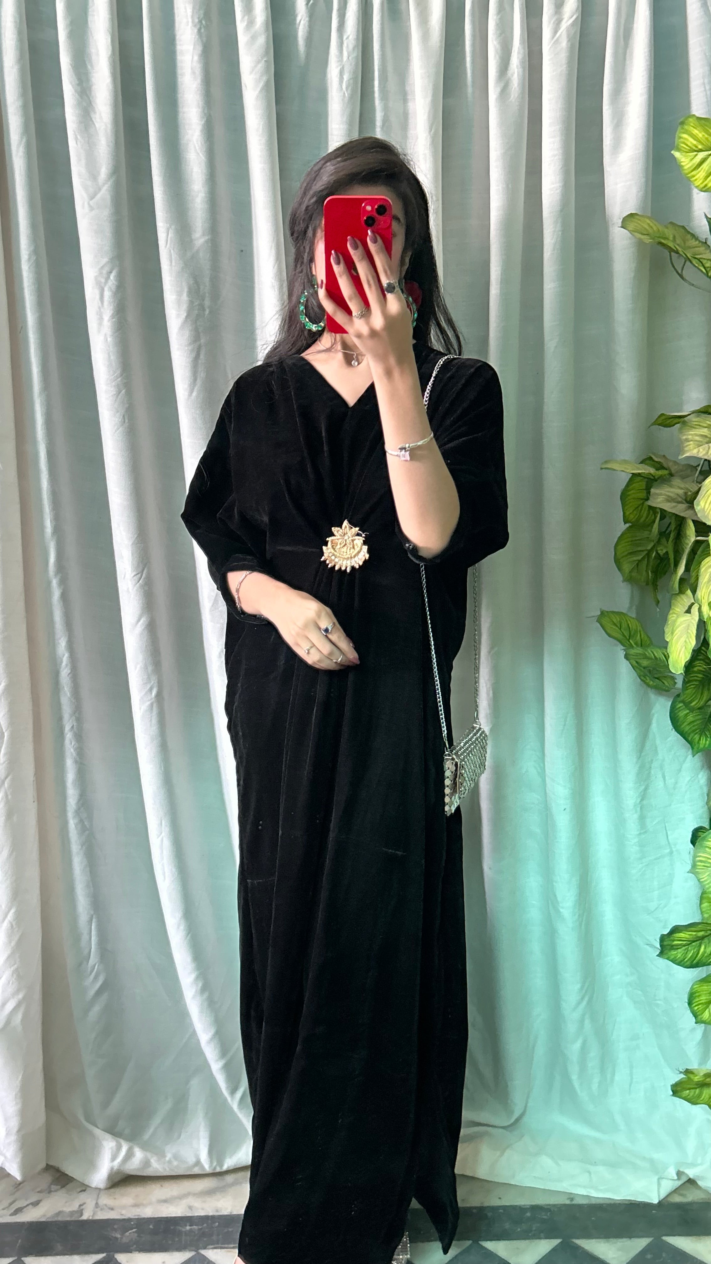 Velvet Black Kaftan