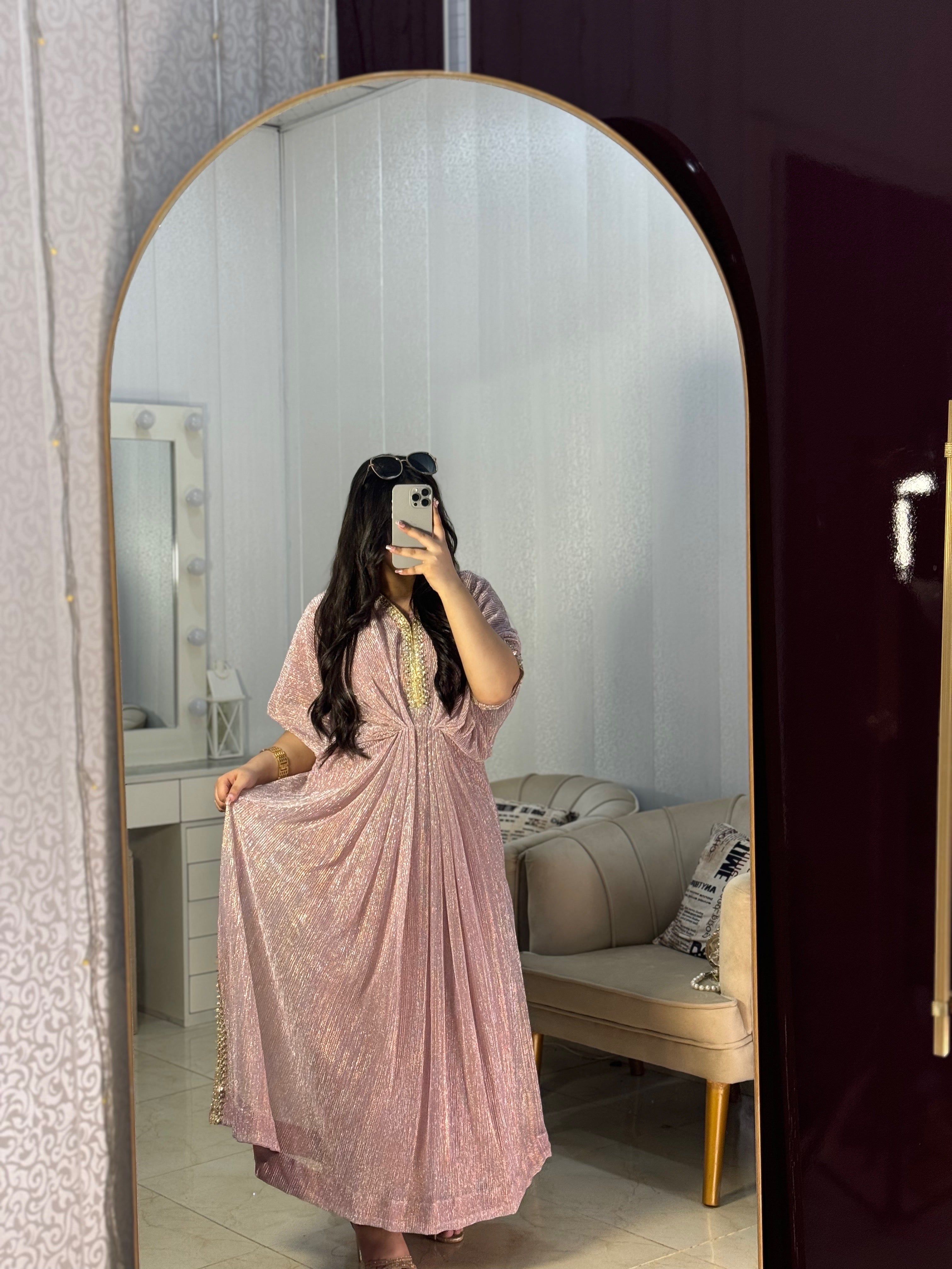 Embroidered Lilac Moonlight Kaftan