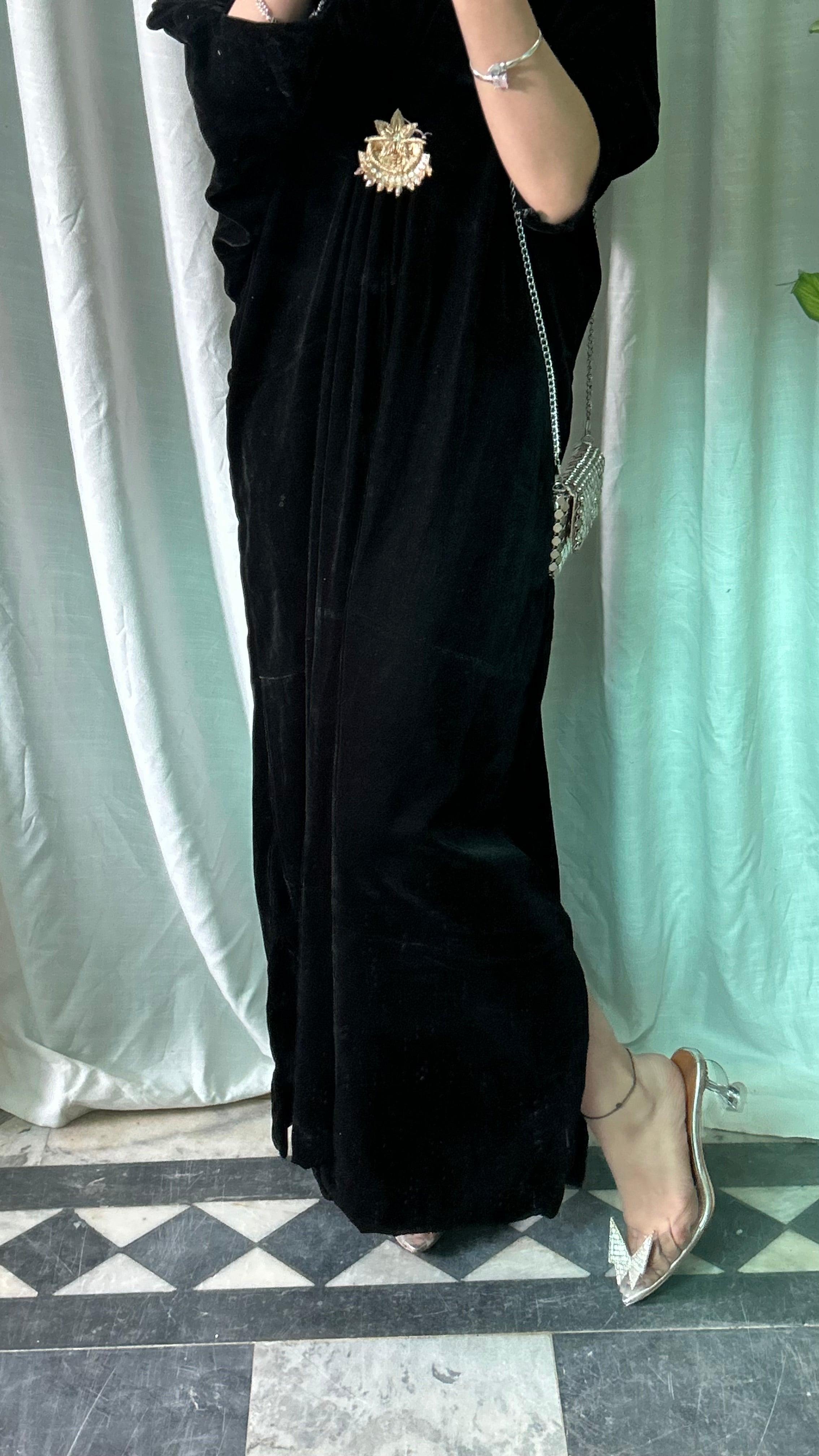 Velvet Black Kaftan