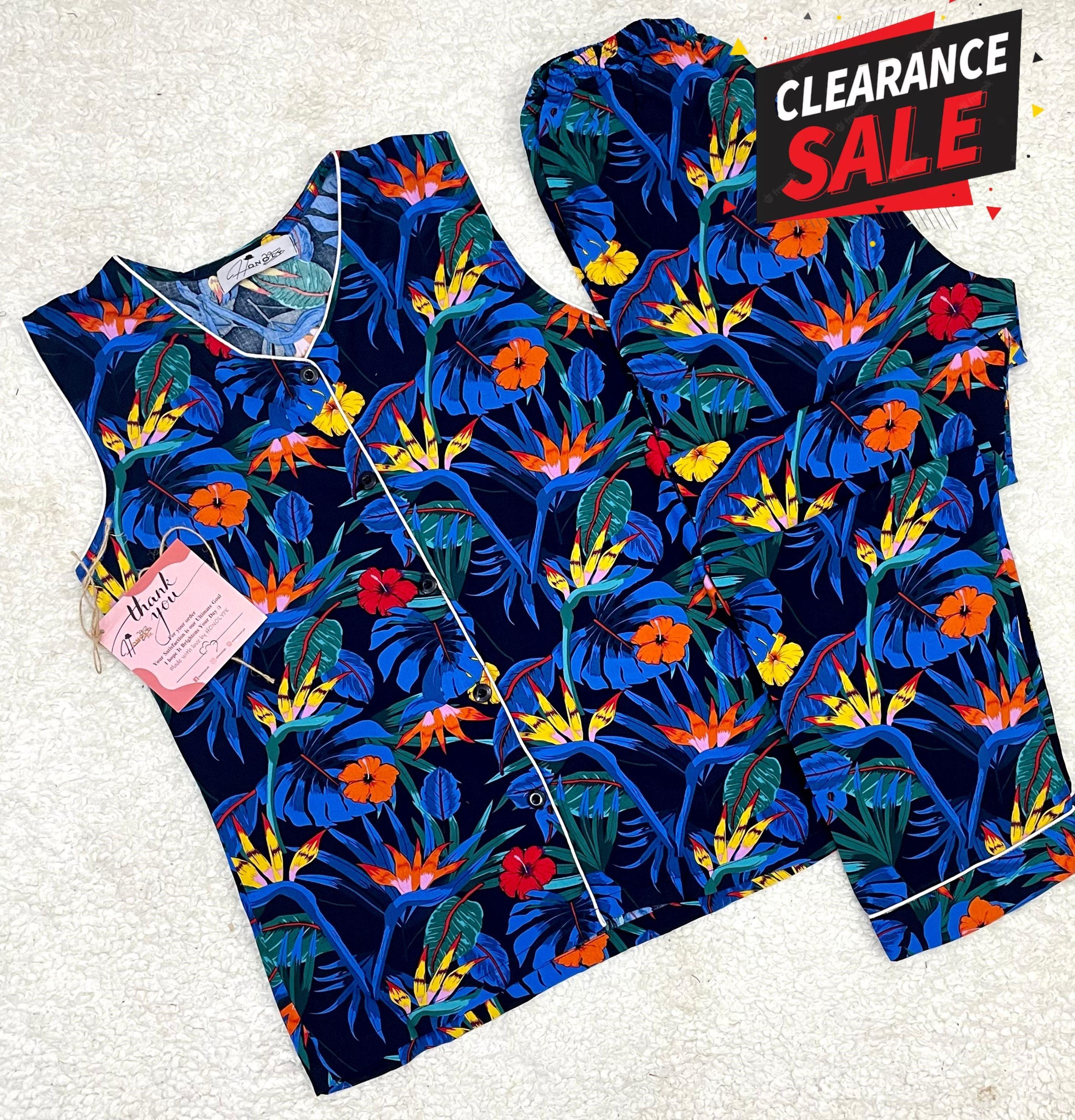 Blue Floral Sleeveless - Honoly PK