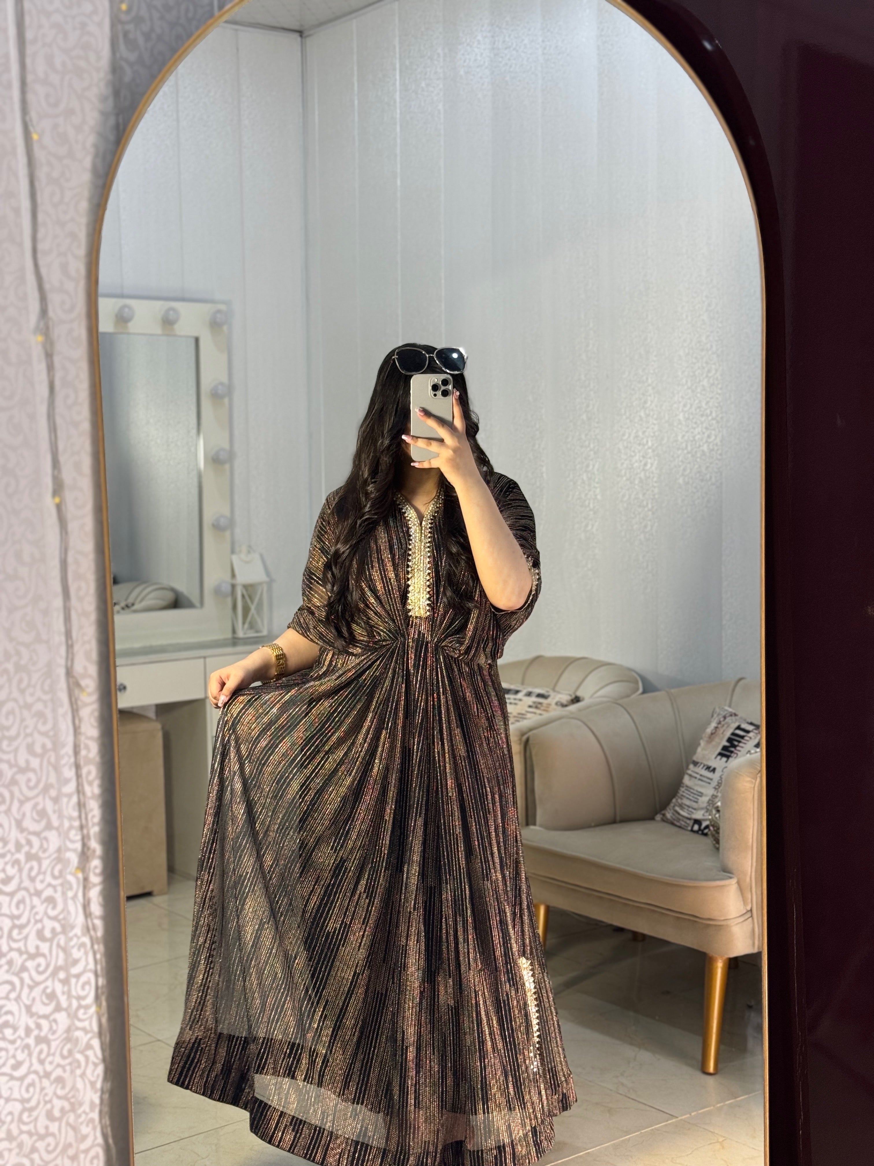 Embroidered Black Moonlight Kaftan