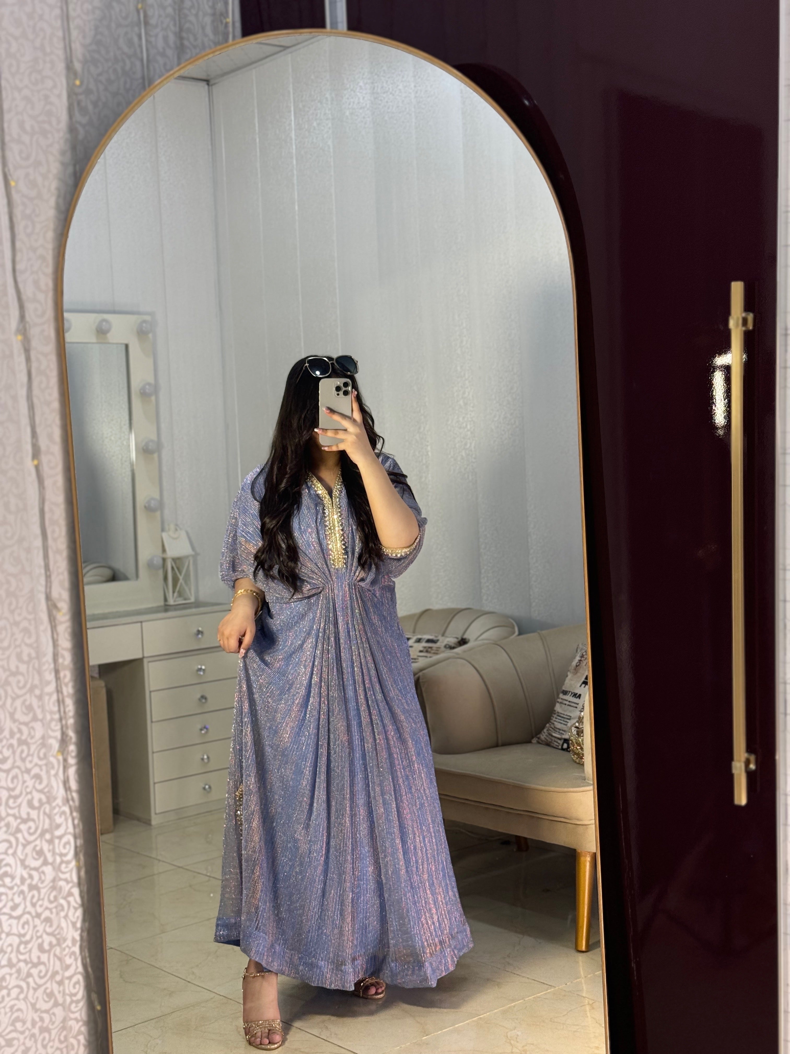 Embroidered Blue Moonlight Kaftan