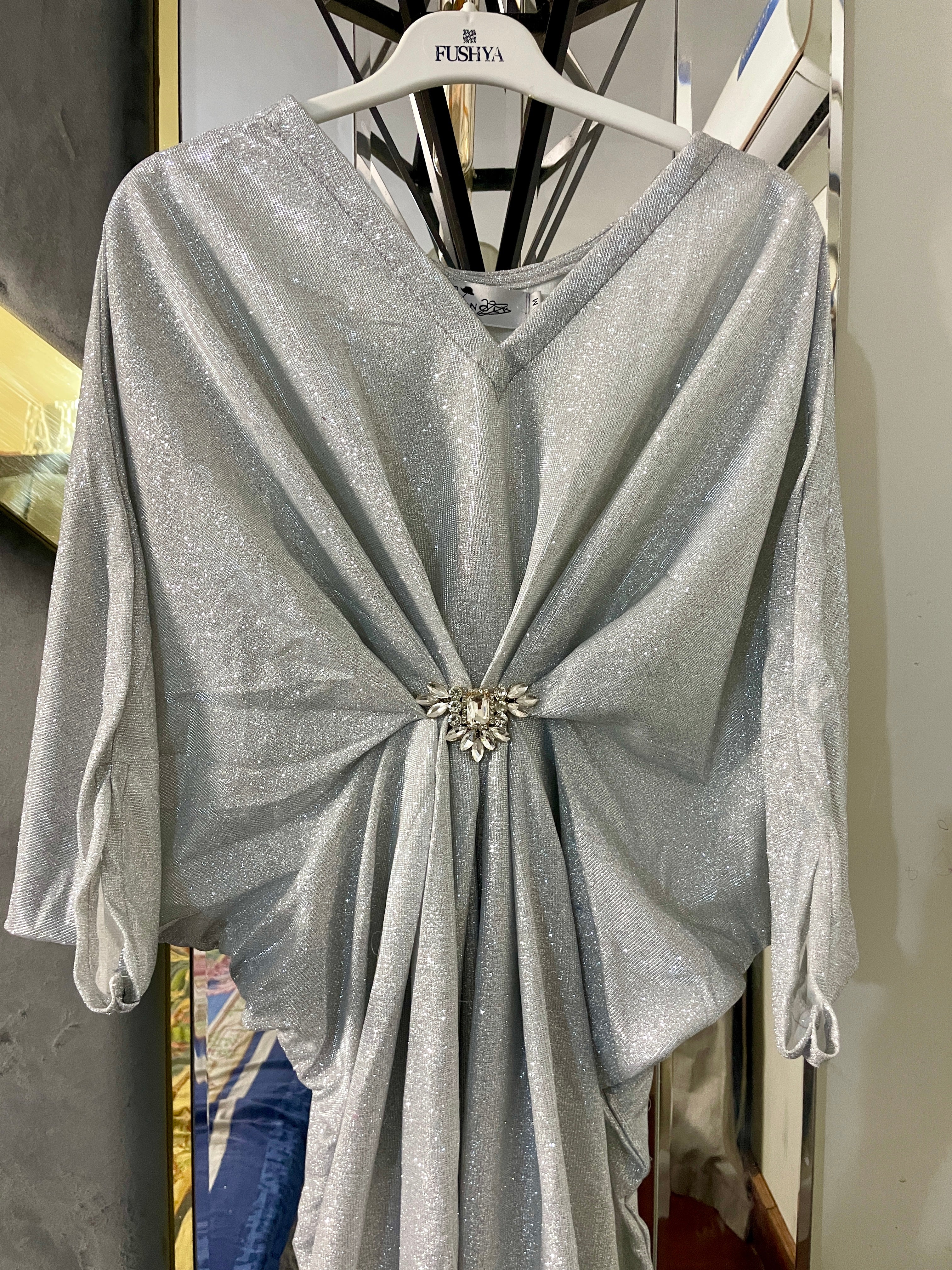 Grey Shimmer Moonlight Kaftan
