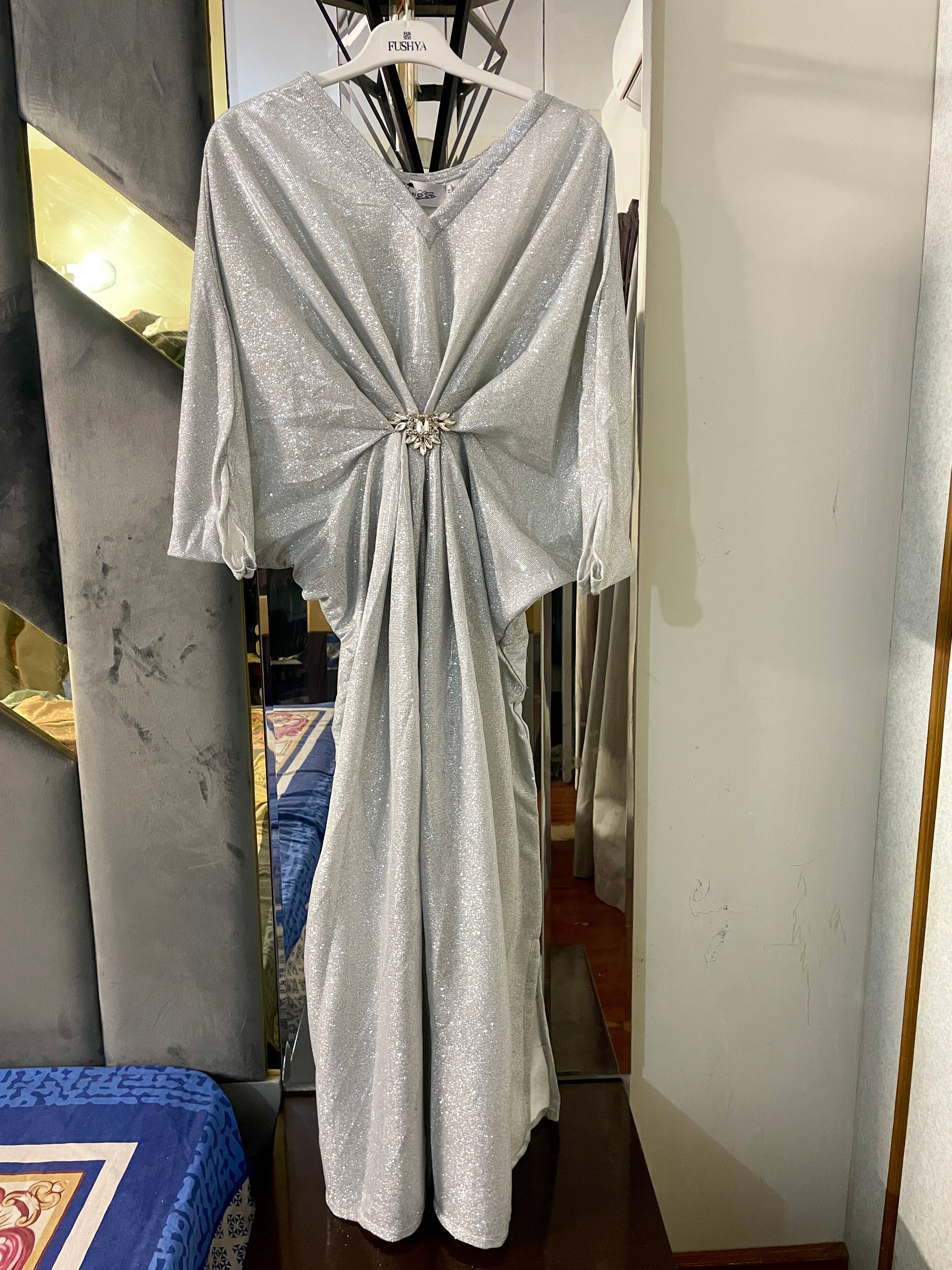 Grey Shimmer Moonlight Kaftan
