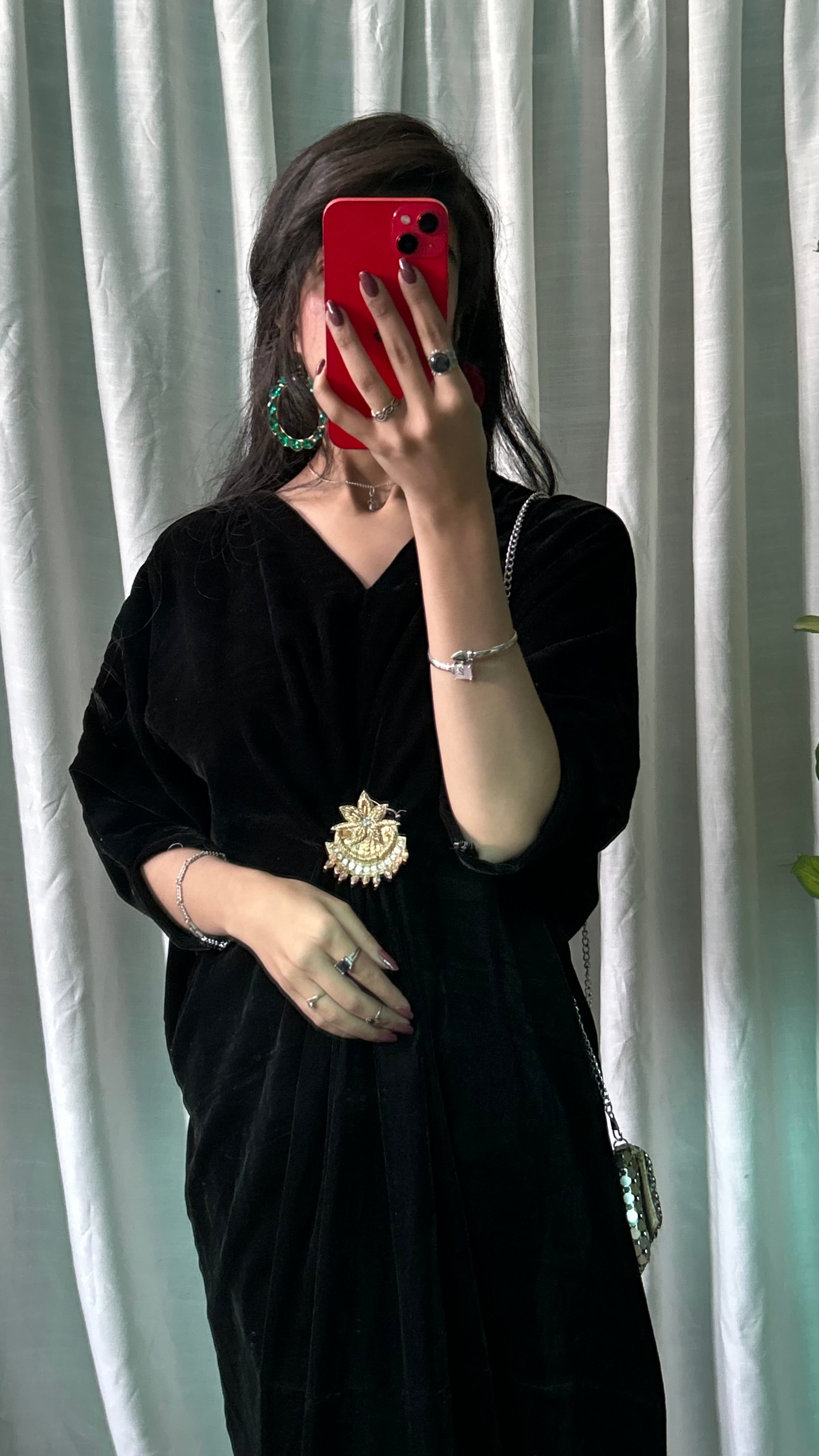 Velvet Black Kaftan