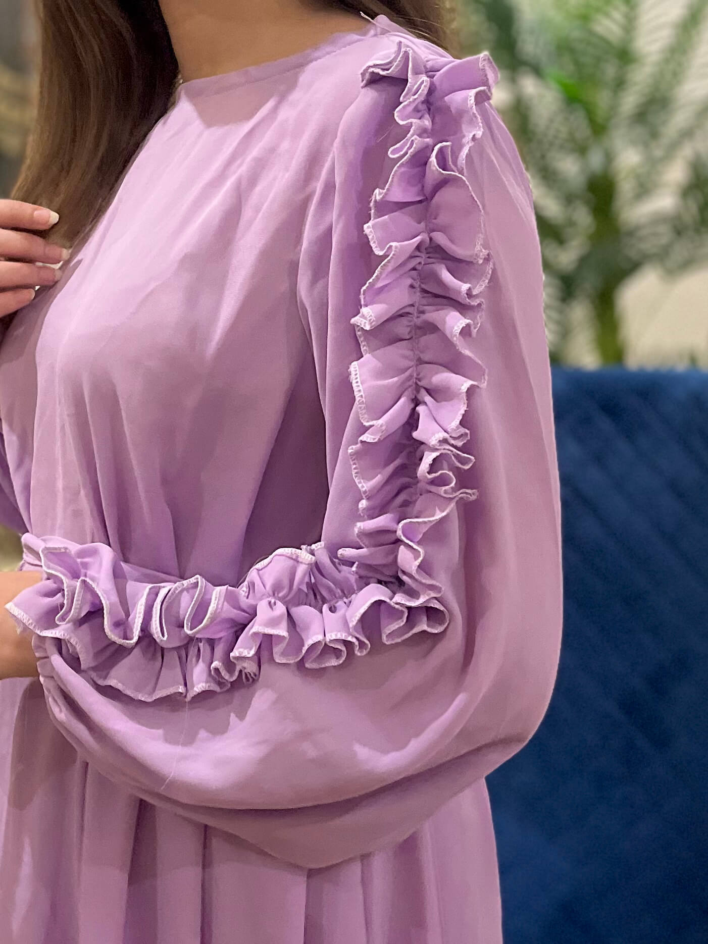 Lilac Crepe Solid Co-Ord Set