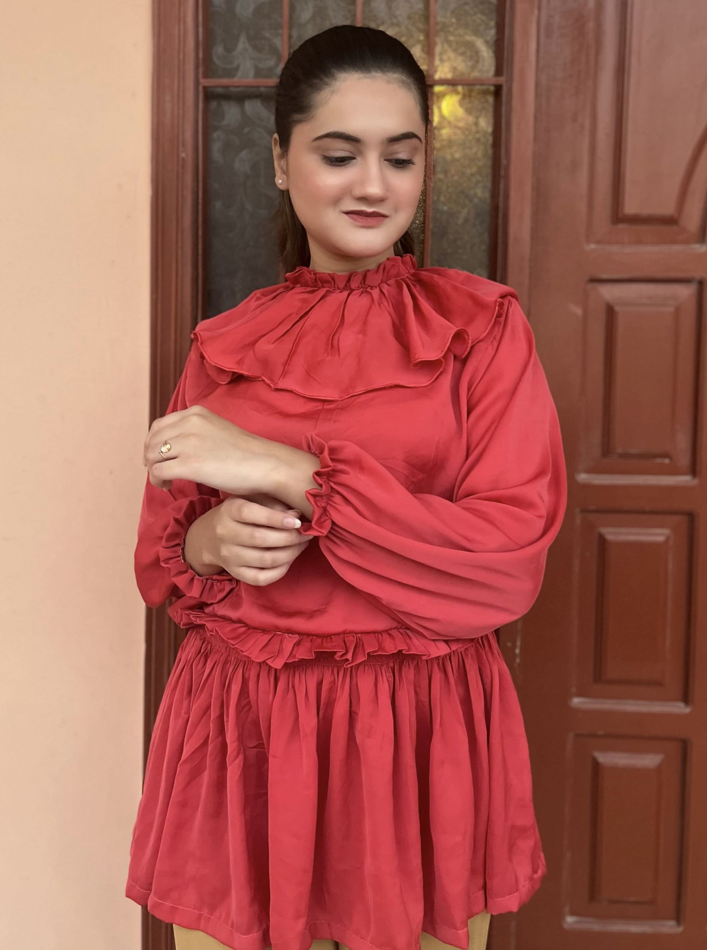 Silk Frill Style Top