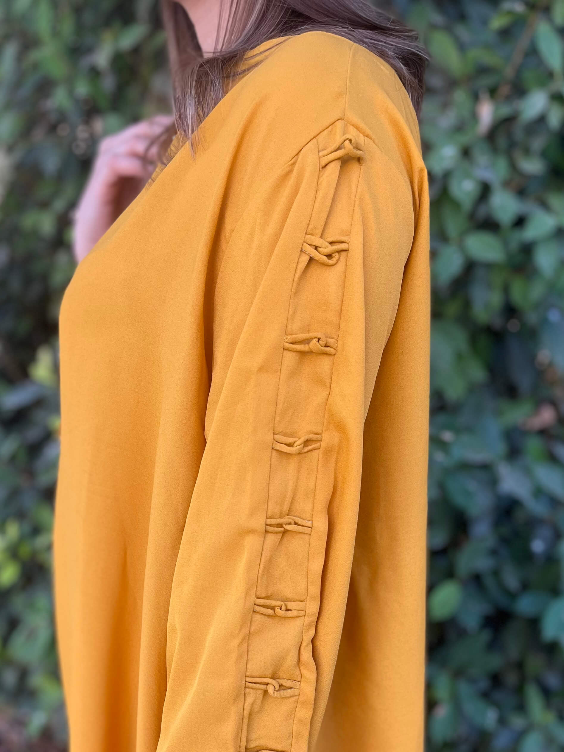 Mustard Crepe Solid Co-Ord Set