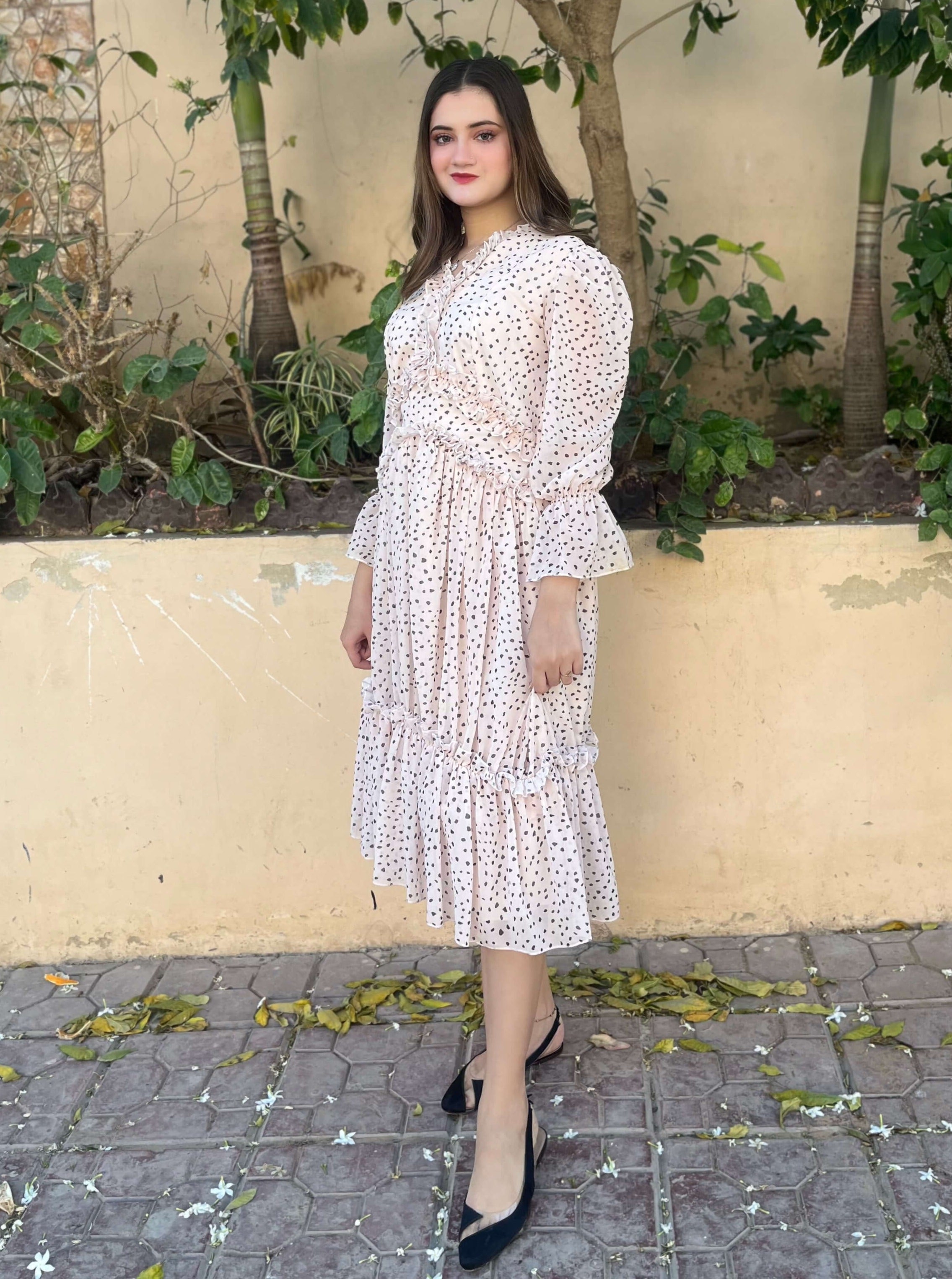 Chiffon Signature Detailing Dress