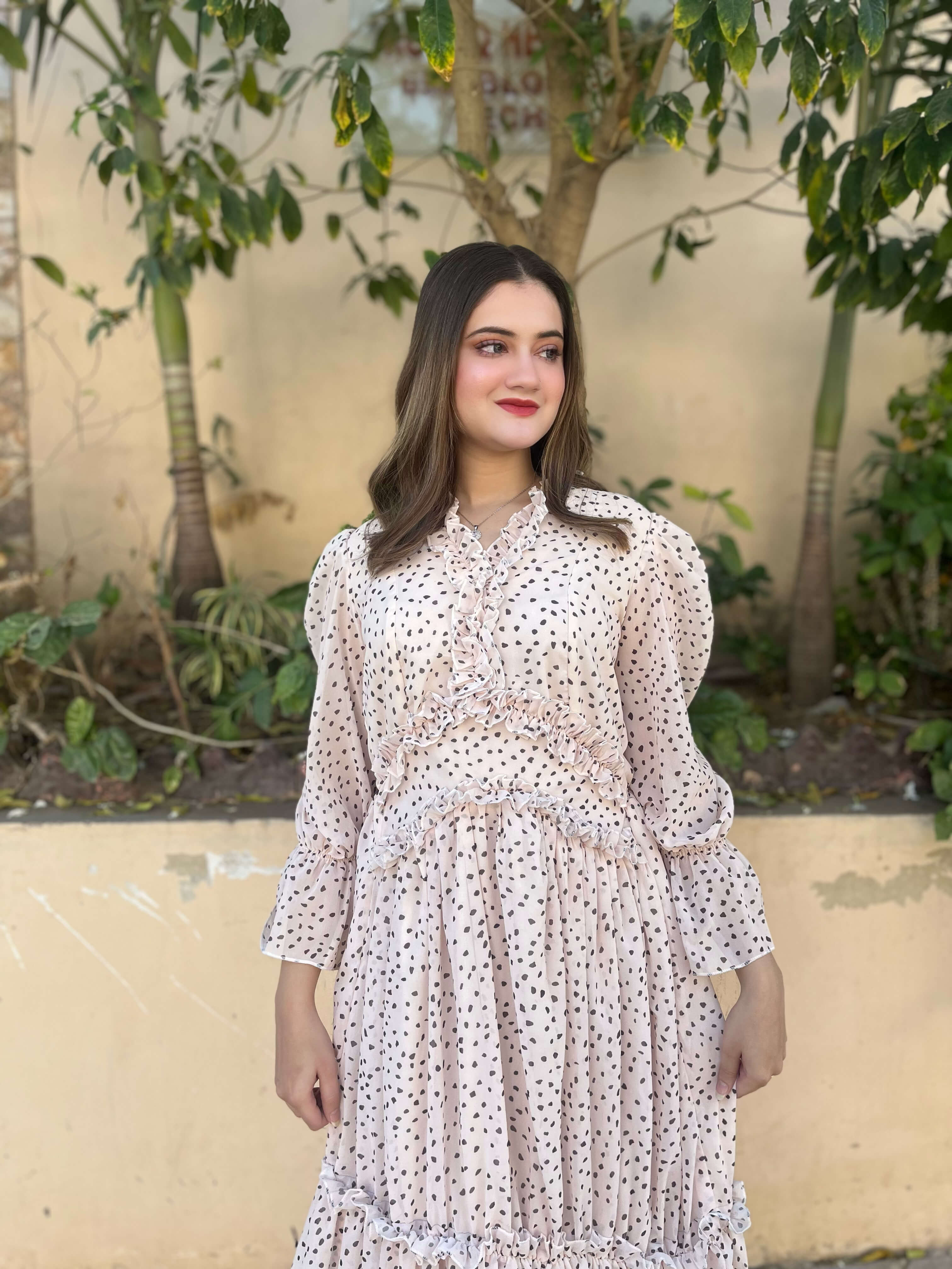 Chiffon Signature Detailing Dress