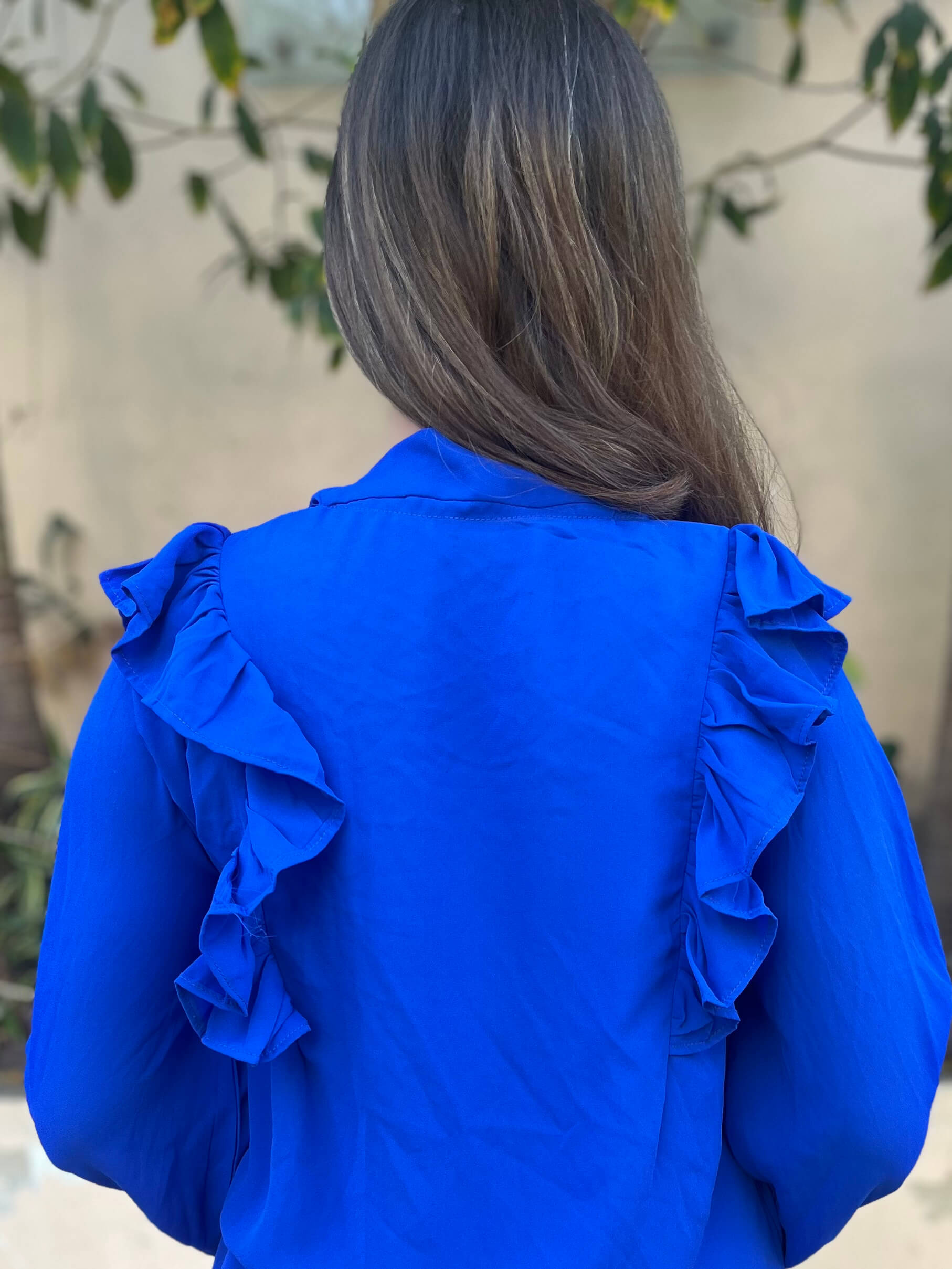 Royal Blue Crepe Solid Co-Ord Set