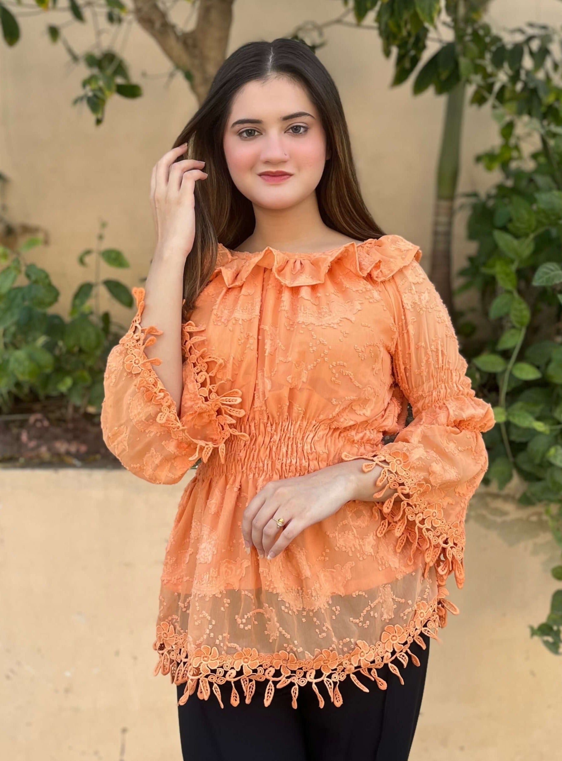 Chiffon Brochia Top