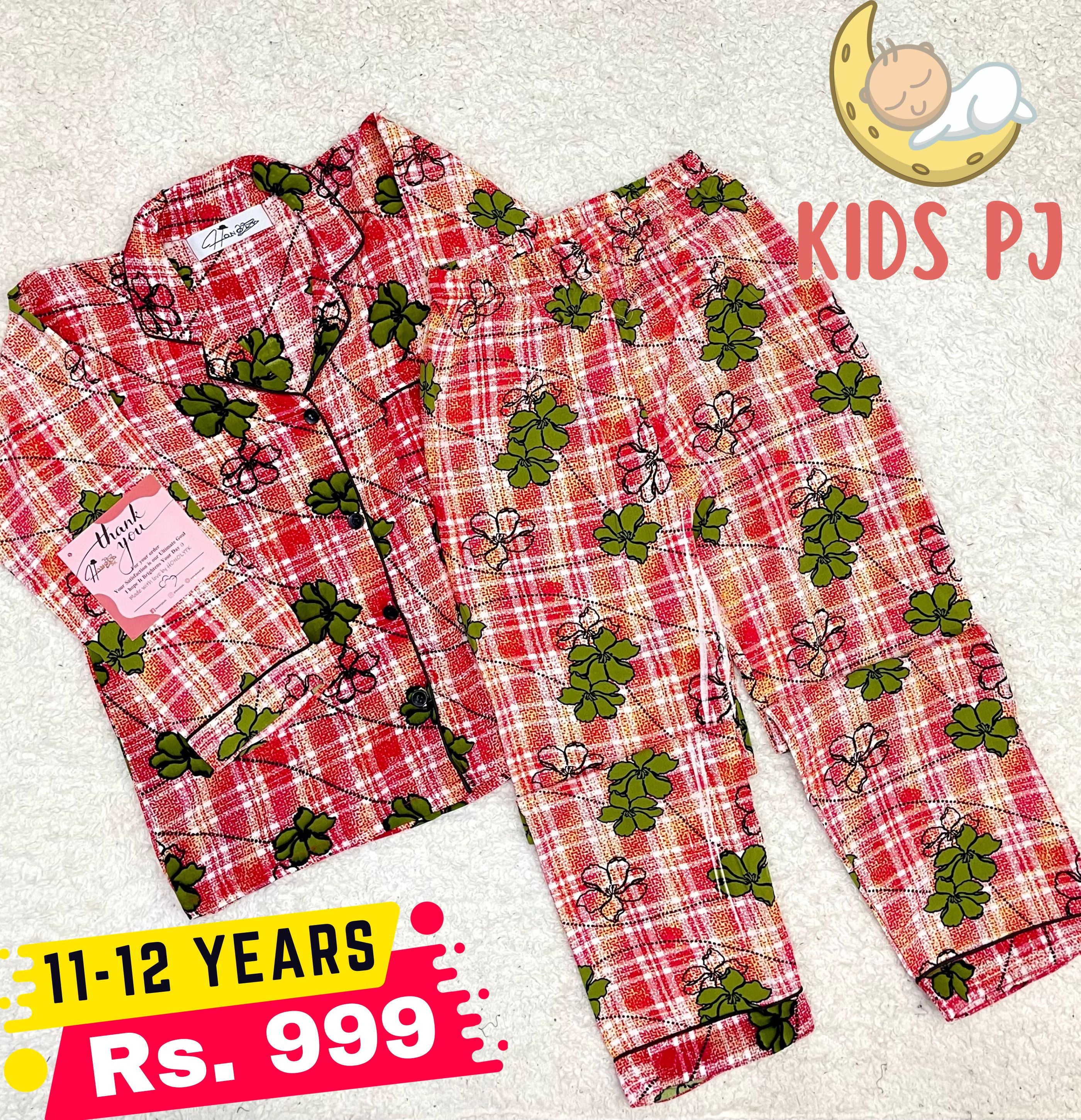 KIDS | Red Checkered 11-12 Years - Honoly PK