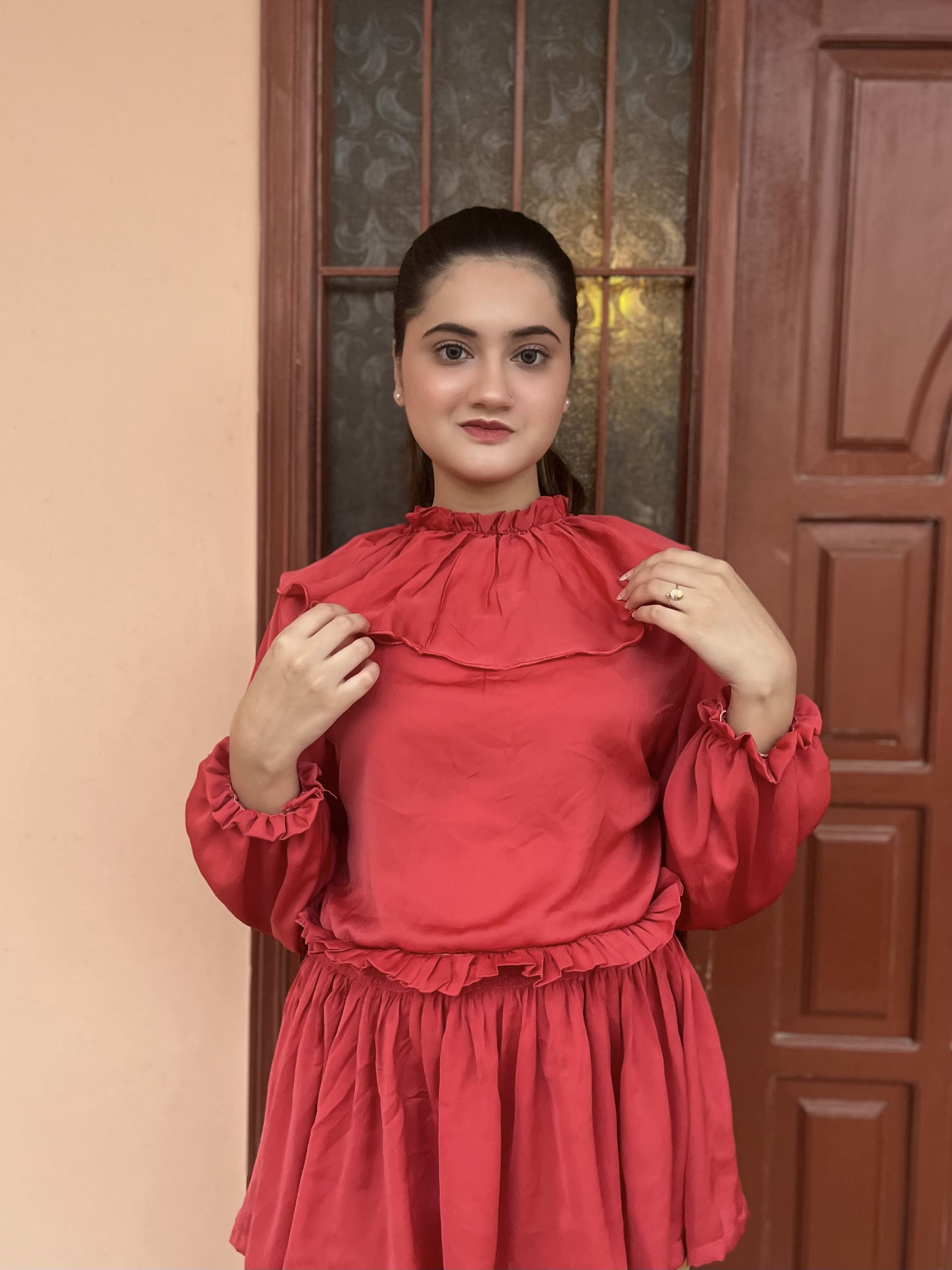 Silk Frill Style Top
