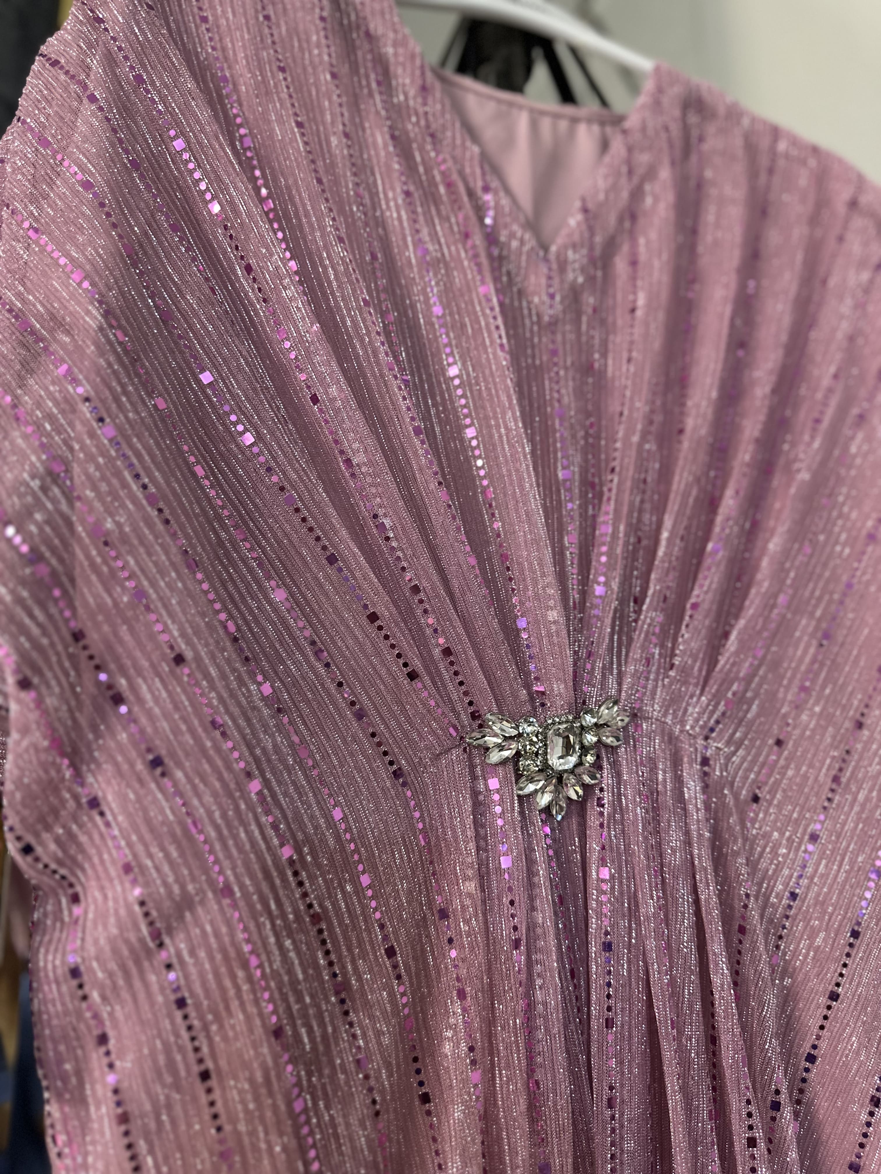 Pink Moonlight Sequins Kaftan